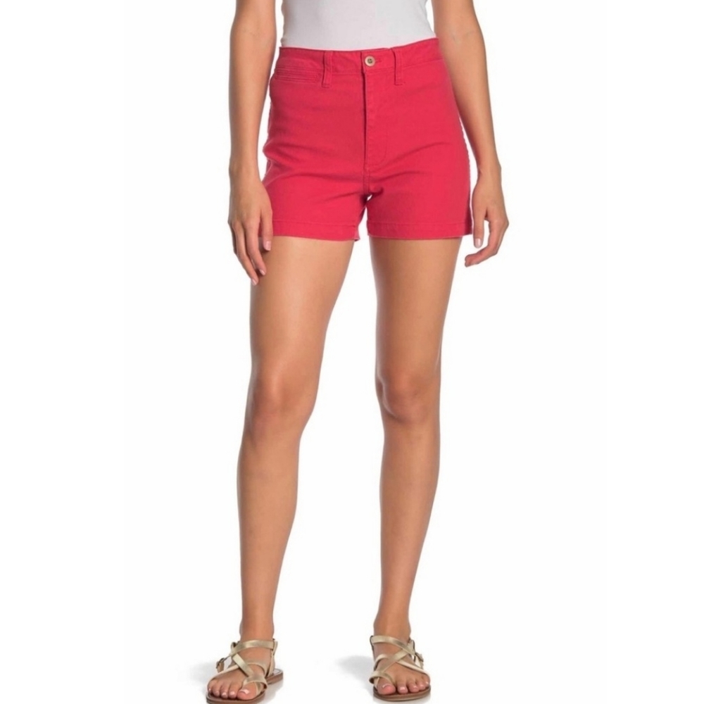 Madewell Women's High Waist Shorts in Red NWT